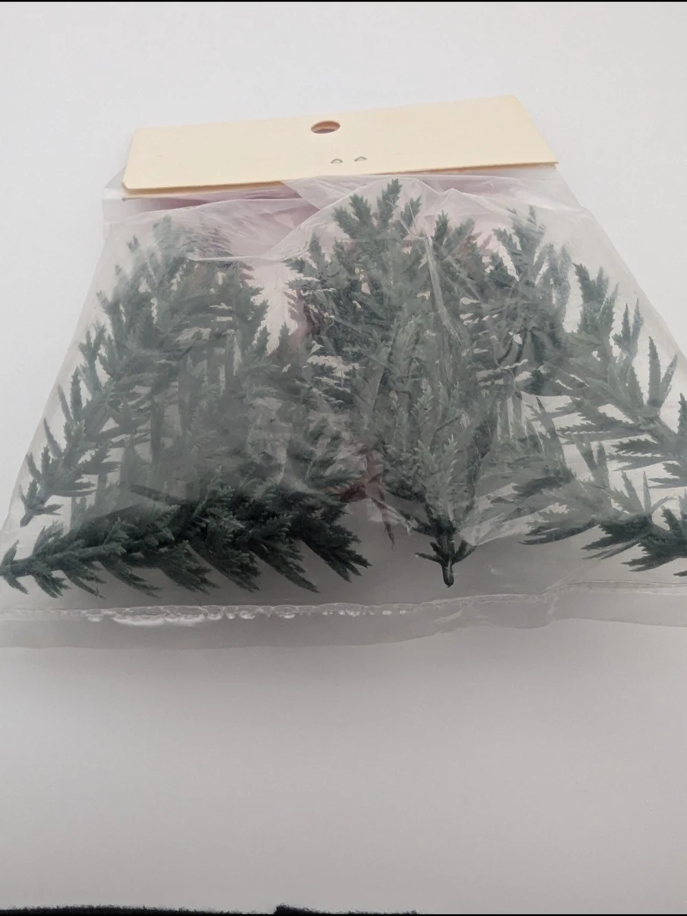 1980s Pink Tag Miniature Pine Sprigs for Party & Craft Decor - Green